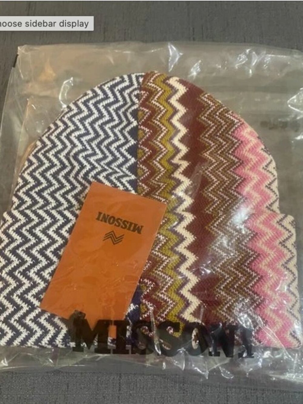 NWT Missoni Men's Split Zigzag Knit Beanie Hat - Multicolor One Size - Picture 5 of 7